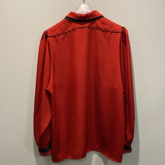 Franck Olivier Red Polka Dot Blouse - Picture 12 of 16